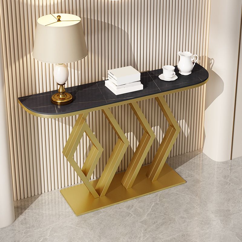 11.8" W Glam Console Table Scratch Resistant Slate End Table