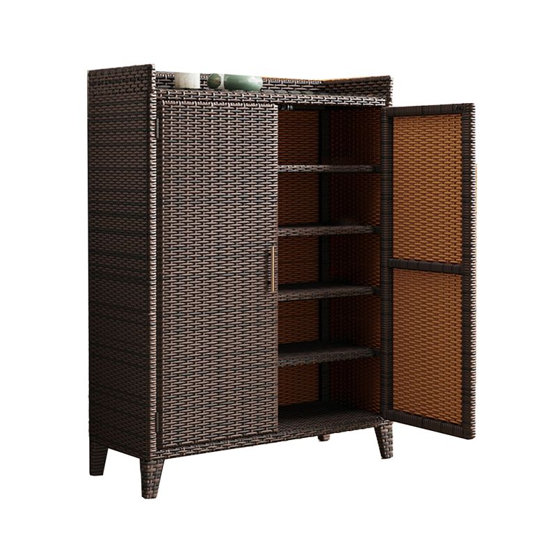 Contemporary Storage Cabinet Square Side Cabinet with Glass Paned Clearhalo 'Cabinets & Chests' 'cabinets_chests' 'furn' 'furn_cabinets_chests' 'Furniture' 'Living Room Furniture' 1200x1200_9d636c14-b566-4023-947f-594213ed0446