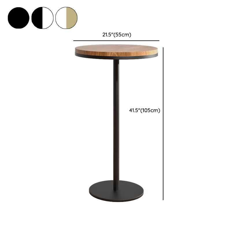Modern Round Bar Table Set 1/3 Pcs Solid Wood Bar Table and Leather Upholstered Stools Clearhalo 'Bar Furniture' 'furn' 'furn_home_bar_bar_sets' 'Furniture' 'Home Bars & Bar Sets' 'home_bar_bar_sets' 'Kitchen & Dining Furniture' 1200x1200_9d6424a9-cf1a-46aa-bdce-23ab588f9543