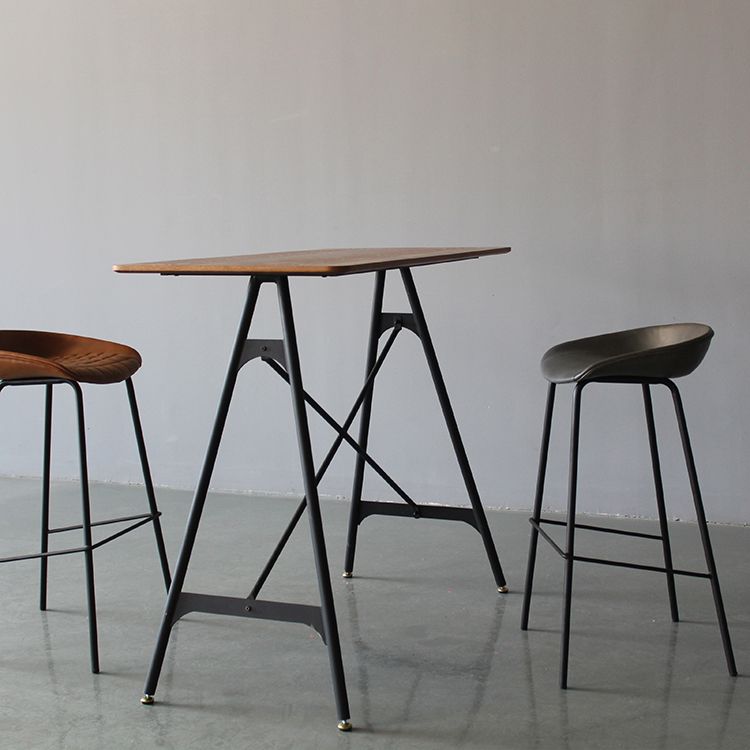 Industrial Leather Distressed Quilted Barstool Living Room Bar Stool with Bucket Seat Clearhalo 'Bar Furniture' 'Bar Stools' 'bar_stools' 'furniture_bar_stools' 'Kitchen & Dining Furniture' 'kitchen&dining_furn' 'kitchen' 'kitchen_furn' Furniture' 1200x1200_9d644341-6434-45b8-88a4-d2632df69301