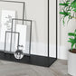 Modern Rectangular Console Table Metal Console Sofa Table in Black