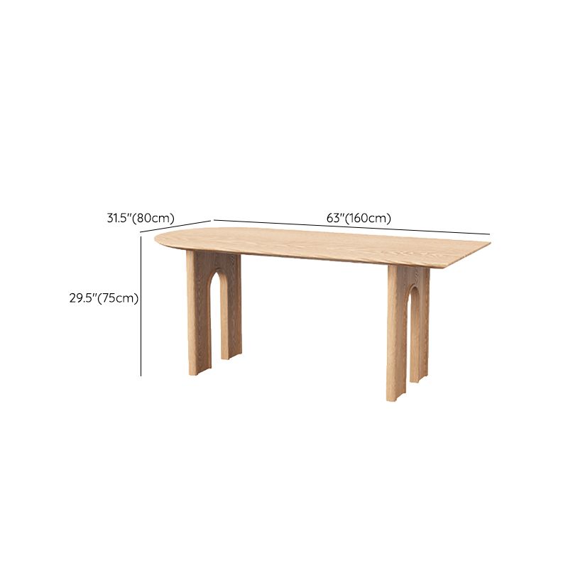 Table de conférence de style moderne Table d'écriture en bois en naturel