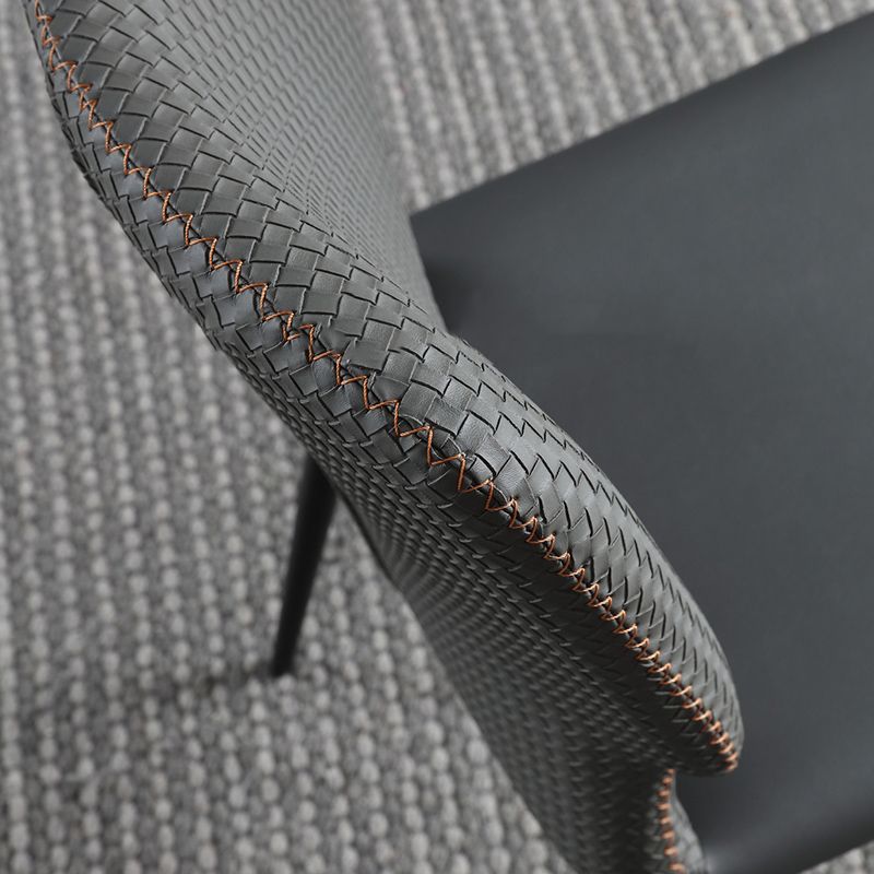 Industrial Style Chair Dining Armless Chair for Kitchen with Metal Legs