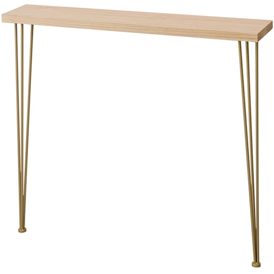 Tabella della console in legno massiccio rettangolare 31.49 "tavolo di accento alto con telaio di ferro
