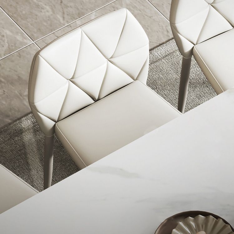 Contemporary Style Sintered Stone Dining Rectangle Table Set 1/4/5/6 Pieces Dining Set Clearhalo 'Dining Room Sets' 'Dining Tables & Seating' 'dining_room_set' 'furn' 'furn_dining_room_set' 'Furniture' 'Kitchen & Dining Furniture' 1200x1200_9d6d982e-8c56-4b86-b756-1ce5de695c2b