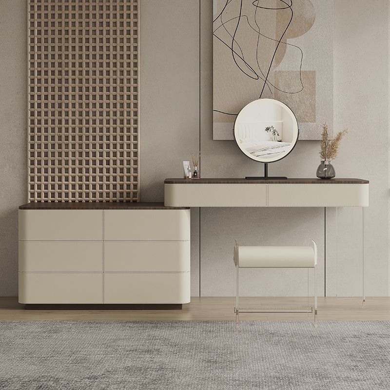 17.72 "brede make-up ijdelheid in witte make-up ijdelheid bureautafel met laden