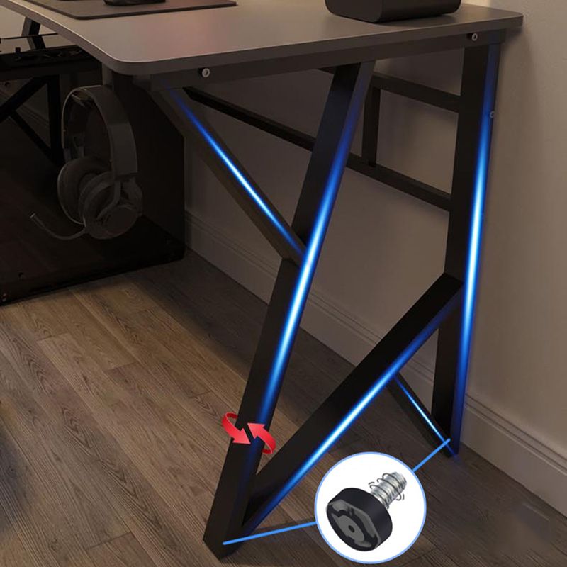 Industriële houten computer bureau slaapkamer bureau met metalen benen