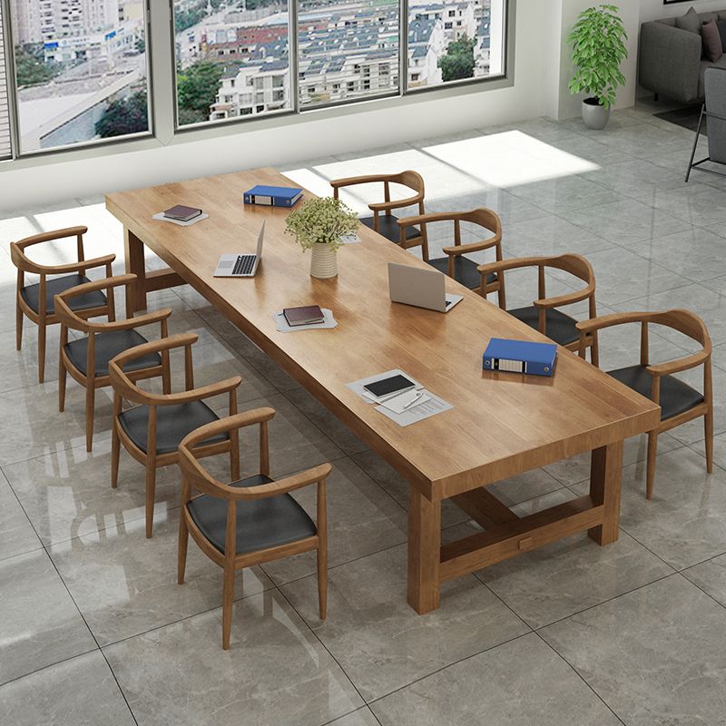 27" Wide Contemporary Writing Desk Solid Wood Brown Office Desk Clearhalo 'furn' 'furn_office_desk' 'Furniture' 'Office Desks' 'Office Furniture' 'office_desk' 1200x1200_9d6f6744-8a4e-45b7-a485-6d1e40f30536