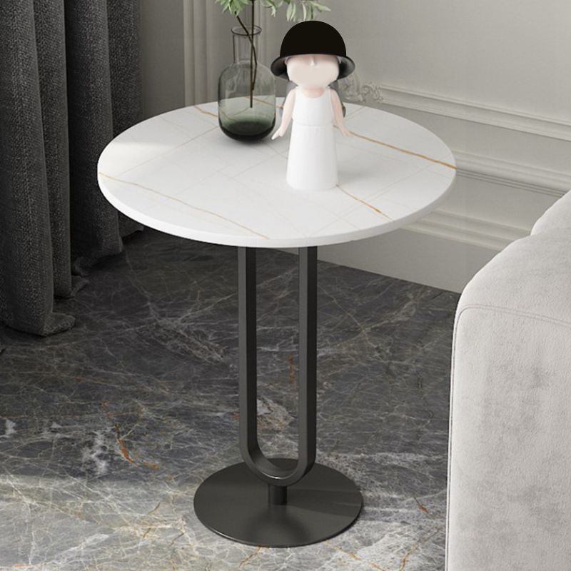 21.6" Tall Modern Round Slate Top Side Table Iron Pedestal End Table Clearhalo 'Coffee & Accent Tables' 'End & Side Tables' 'end_side_tables' 'furn' 'furn_end_side_tables' 'Furniture' 'Living Room Furniture' 1200x1200_9d713cb2-378a-43f2-a1ee-c8f88b5961be