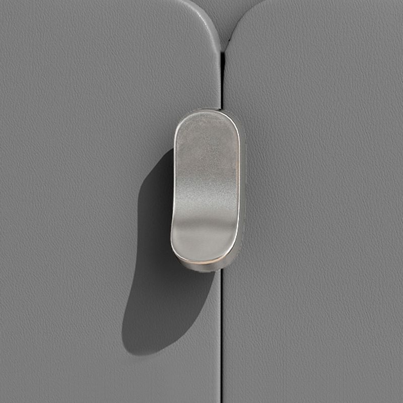 2ドロワーモダンベッドナイトスタンドソリッドウッドフェイクレザーナイトテーブルと足の