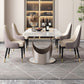 Modern Style Dining Rectangle Table Sintered Stone Table with Metal Legs for Home Clearhalo 'Dining Tables & Seating' 'Dining Tables' 'dining_table' 'furn' 'furn_dining_table' 'Furniture' 'Kitchen & Dining Furniture' 1200x1200_9d71ec14-aa75-4c36-be71-389b4b2788b5