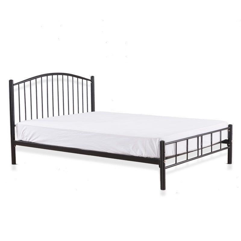 Contemporary Slat Bed Metal Black Open-Frame Bed with Custom Gold Legs Clearhalo 'Bedroom Furniture' 'Beds' 'furn' 'furn_beds' 'Furniture' 1200x1200_9d722f4f-f1ec-4d6e-9aed-992d63e5c053