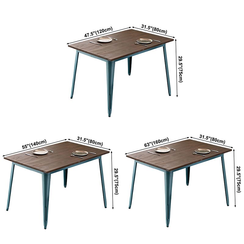 Solid Wood Industrial Dining Table Brown 4 Legs Table for Dinning Room Clearhalo ' dining_table' 'Dining Tables & Seating' 'Dining Tables' 'furn' 'furn_dining_table' 'Furniture' 'furniture_dining_table' 'Kitchen & Dining Furniture' 'kitchen&dining_furn' 'kitchen' 'kitchen_dining_table' 1200x1200_9d7327ee-7f00-4177-8140-a111757b009b