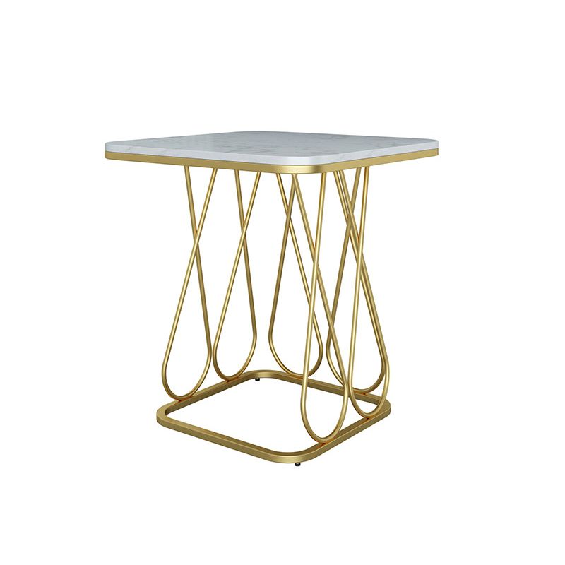 Design di base del telaio Black/Gold Metal Bianco bianco/bianco Top latello tondo in marmo