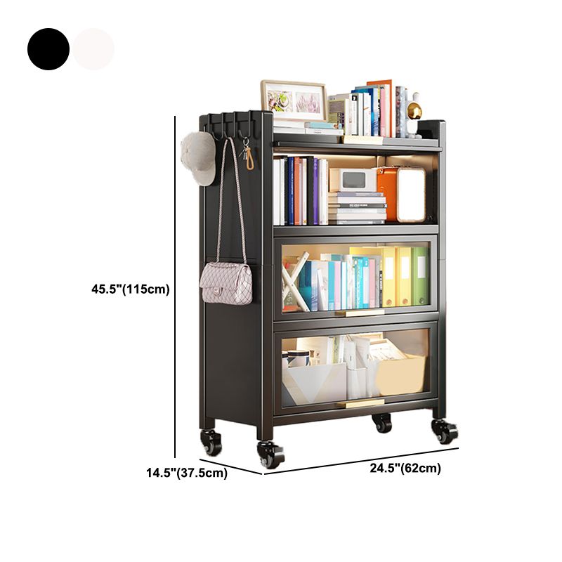 Bibliothèque en métal, 14,5 "W, étagères géométriques à bibliothèque multiples