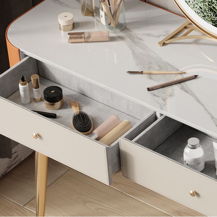 Luxuriöser Waschtisch mit gepolstertem Hocker 5 Speicherschubladen Eitelkeitsschreibtisch