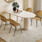 White Modern Dining Table Sintered Stone Dinner Table for Dining Room