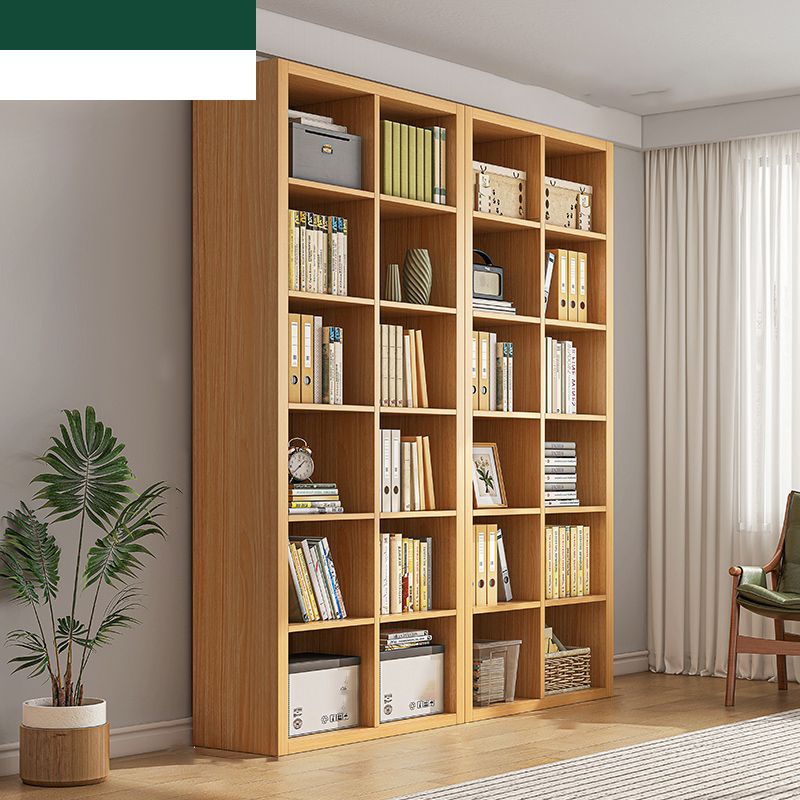 Bibliothèque scandinave en bois d'ingénierie standard à l'arrière fermé standard