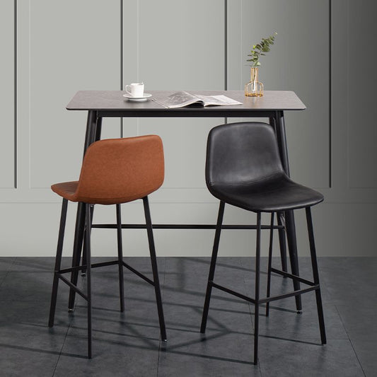 Contemporary Counter Stools Armless Leather Indoor Bar Stool with Iron Base Clearhalo 'Bar Furniture' 'Bar Stools' 'bar_stools' 'furn' 'furn_bar_stools' 'furniture_bar_stools' 'Kitchen & Dining Furniture' 'kitchen&dining_furn' 'kitchen' 'kitchen_furn' Furniture' 1200x1200_9d780775-00a2-461e-a733-9a7006aea225