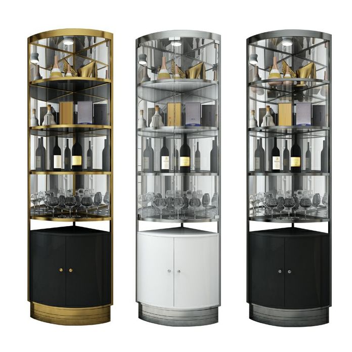 Stainless Steel Bottle Rack Modern Style Floor Bottle Wine Rack Clearhalo 'furn' 'furn_wine_racks' 'Furniture' 'Kitchen & Dining Furniture' 'Wine Racks' 'wine_racks' 1200x1200_9d786c6c-0d6f-4c5c-a774-89509a558439