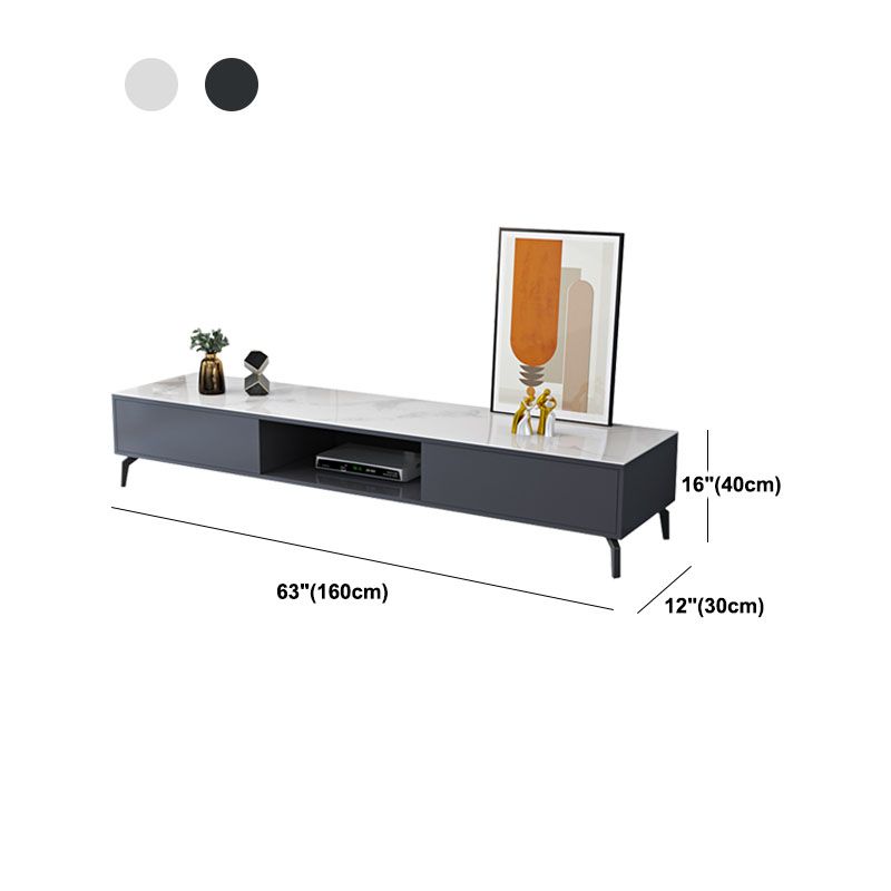 Glam Glass Top Media Console TV Stand Engineered Wood TV Console Clearhalo 'furn' 'furn_tv_stands_entertainment_centers' 'Furniture' 'Living Room Furniture' 'TV Stands & Entertainment Centers' 'TV Stands & Media Storage Furniture' 'tv_stands_entertainment_centers' 1200x1200_9d788b89-985d-4ea1-b8fa-6e5c42b43ed9