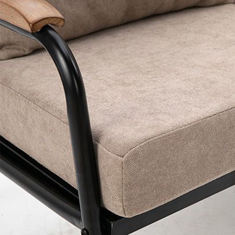 2-Sitzer-Sofa-Quadratarm 29,53 "hoch mit schwarzem Rahmen für Wohnzimmer