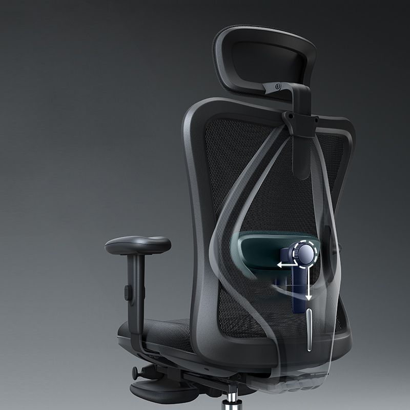 Chaise de bureau moderne Hauteur de siège réglable chaise de bureau noire avec roues