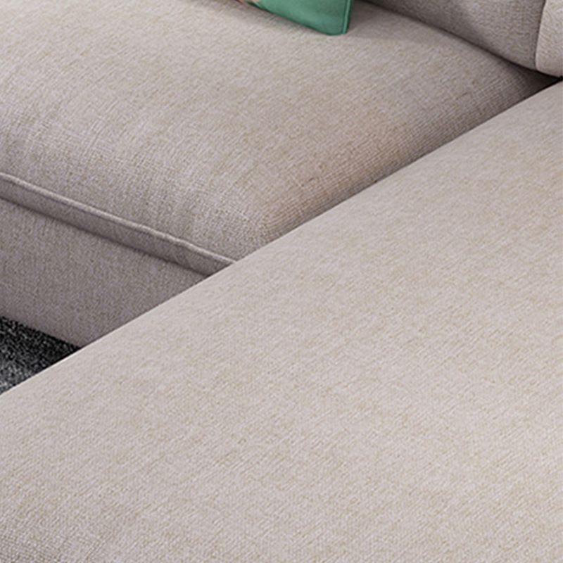 Scandinavian 4-seater Fabric Sectional Slipcovered Pillow Top Arm Sectional Clearhalo 'furn' 'furn_sectionals' 'Furniture' 'Living Room Furniture' 'Sectionals' 1200x1200_9d7a634a-0741-44a1-8da6-e433d3b136e1