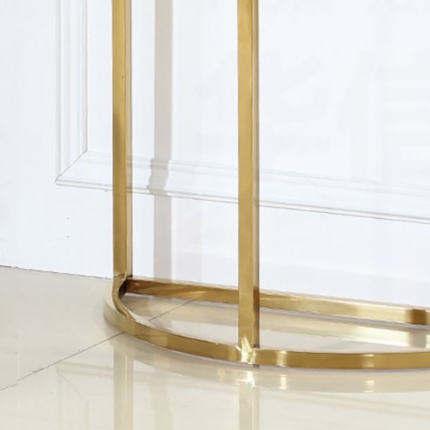 Glam Stone End Table Scratch Resistant Console Table for Hall Clearhalo 'Console Tables' 'console_tables' 'Entry & Mudroom Furniture' 'furn' 'furn_console_tables' 'Furniture' 1200x1200_9d7bec4f-cb38-4a9b-be06-5be226982f55