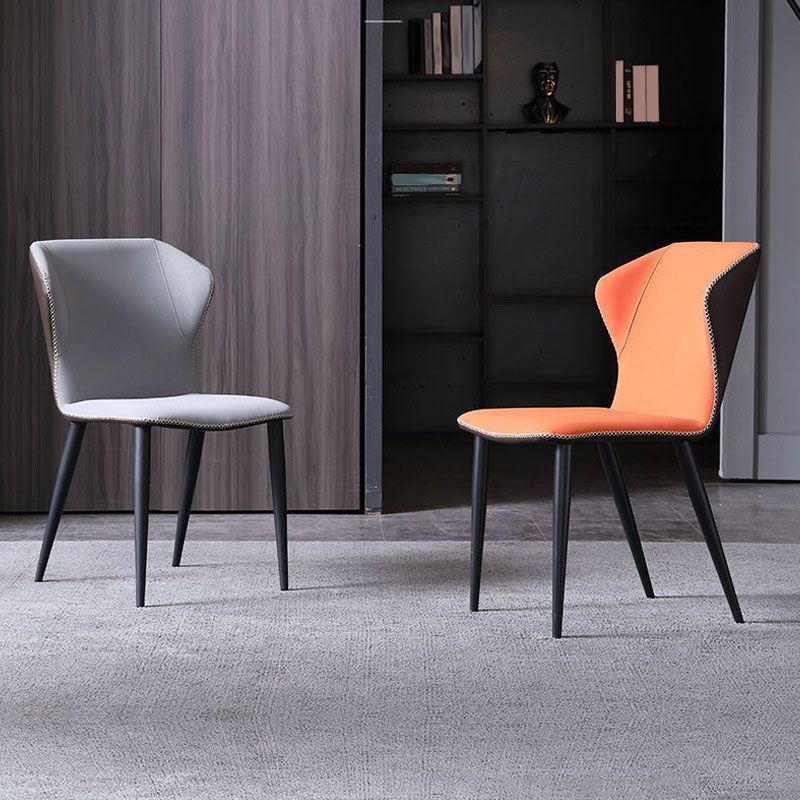Contemporary Restaurant Leather Side Chair Wingback Dining Chairs Clearhalo ' kitchen&dining_furn' 'Dining Chairs' 'Dining Tables & Seating' 'dining_chair' 'furn' 'furn_dining_chair' 'Furniture' 'furniture_dining_chair' 'Kitchen & Dining Furniture' 'kitchen' 1200x1200_9d7c0184-a895-4163-93a5-8fa78c2ac587