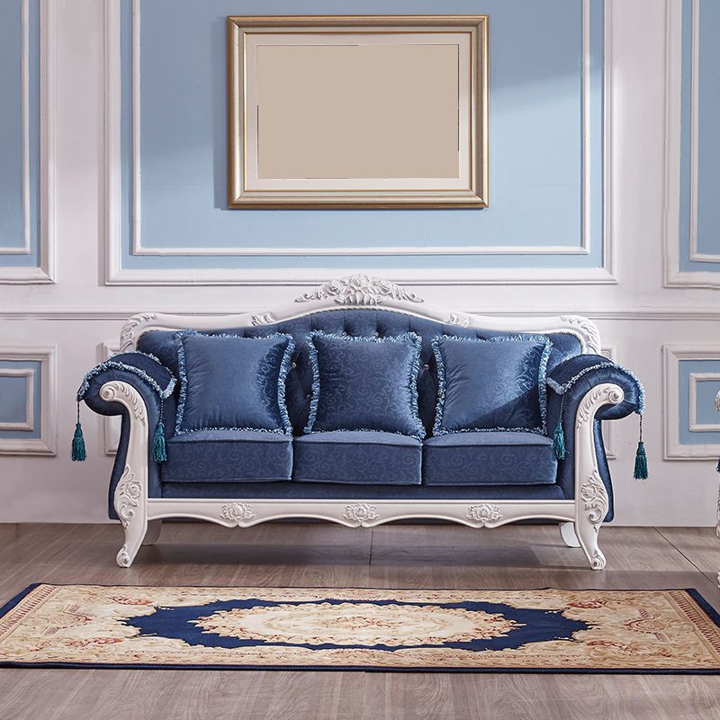 Traditional Tufted Rolled Arm Settee Slipcovered Sofa for Three People Clearhalo 'furn' 'furn_sofas' 'Furniture' 'furniture_sofas' 'Living Room Furniture' 'Sofa' 'sofas' 1200x1200_9d7cca2f-da8f-4791-8dba-dc321eebda5e