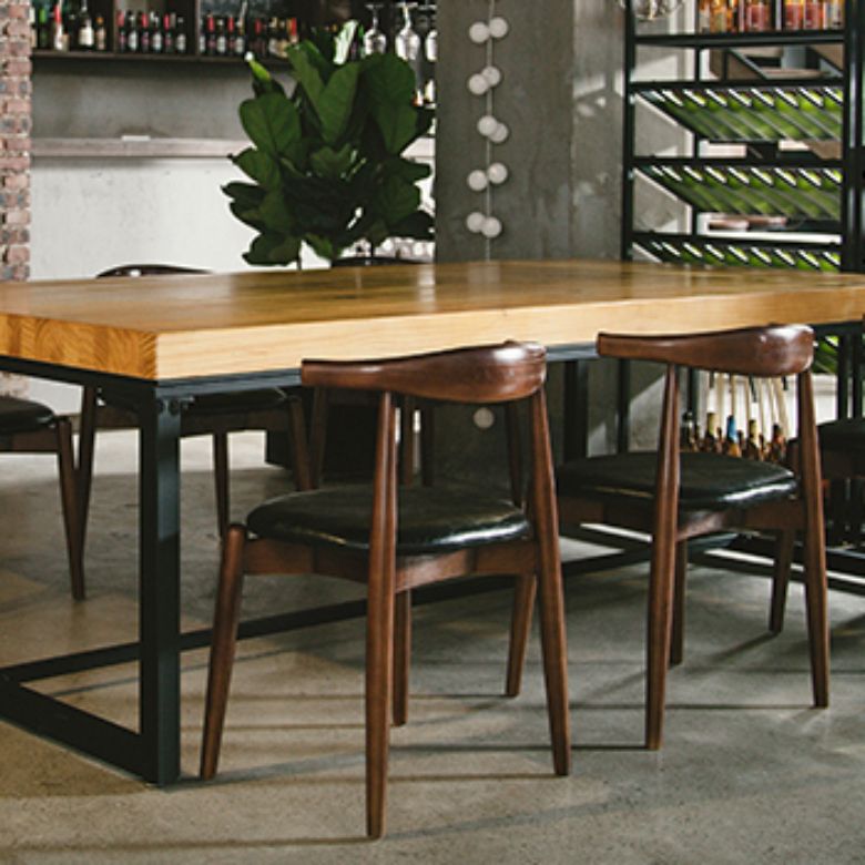 Upholstered Dining Chairs Faux Leather Armless Chairs with Wood Base Clearhalo 'Dining Chairs' 'Dining Tables & Seating' 'dining_chair' 'furn' 'furn_dining_chair' 'Furniture' 'Kitchen & Dining Furniture' 1200x1200_9d7d618a-8d53-4c06-89d8-9124402c6503