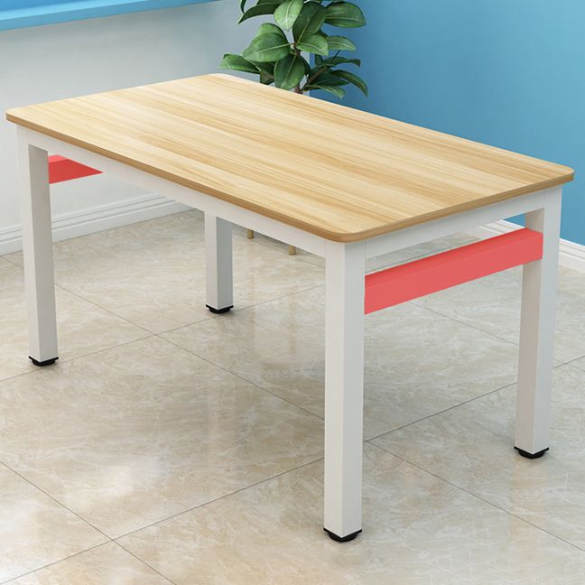 Minimalist Wooden Dining Room Set with White Base Formal Dining Table Furniture Clearhalo 'Dining Room Sets' 'Dining Tables & Seating' 'dining_room_set' 'furn' 'furn_dining_room_set' 'Furniture' 'furniture_dining_room_set' 'Kitchen & Dining Furniture' 'kitchen&dining_furn' 'kitchen' 1200x1200_9d800d98-ab64-47df-8349-6aa62a2c2081