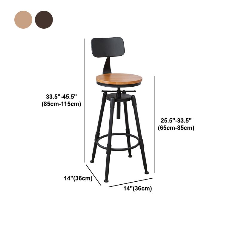 Industrial Bar and Counter Stool Adjustable Height Stool with 4 Black Legs Clearhalo 'Bar Furniture' 'Bar Stools' 'bar_stools' 'furn' 'furn_bar_stools' 'Furniture' 'furniture_bar_stools' 'Kitchen & Dining Furniture' 1200x1200_9d80970b-cf20-431a-a77c-21828a3b4d74