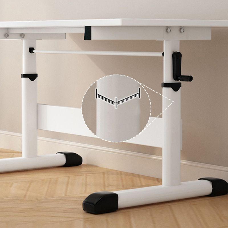 Modern Wood Office Desk Rectangle Task Desk with T-Shape Base for Home