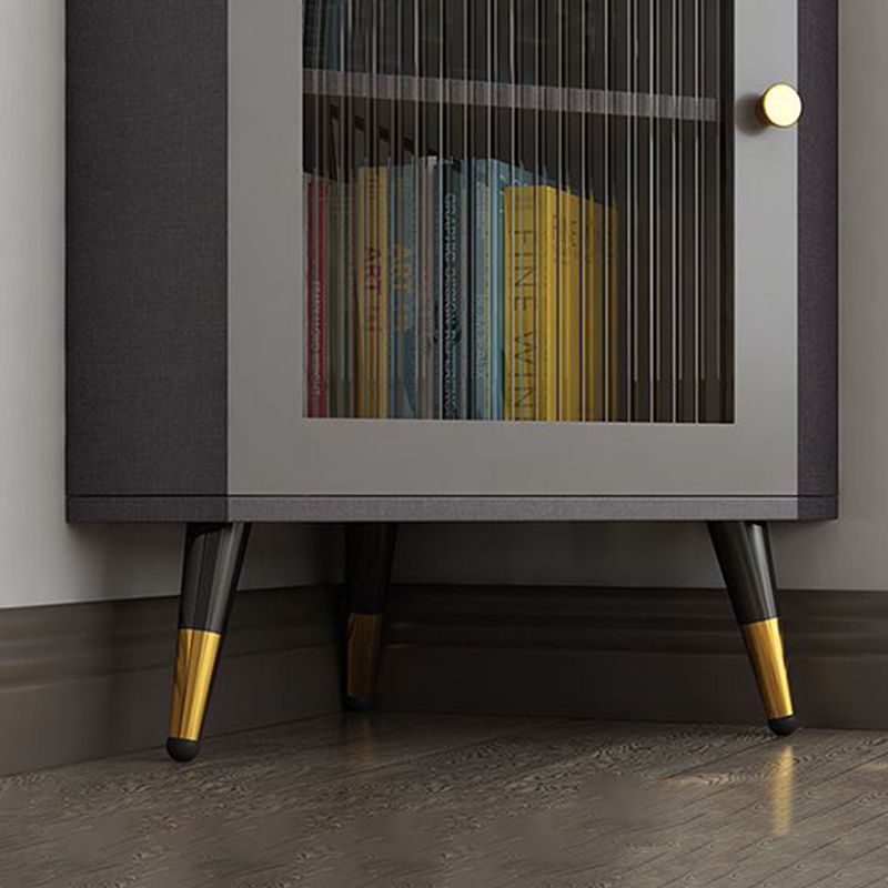 Corner Wood Accent Cabinet with 2 Door Contemporary Side Cabinet Clearhalo 'Cabinets & Chests' 'cabinets_chests' 'furn' 'furn_cabinets_chests' 'Furniture' 'Living Room Furniture' 1200x1200_9d83dabb-9deb-400e-a9b4-58c68a09319b