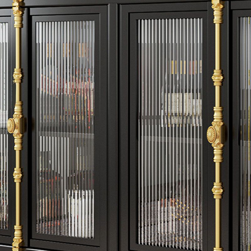 Porte di vetro moderne Curio Curio Armadio in metallo con porte per soggiorno