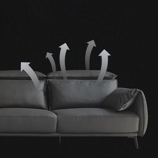 Genuine Leather Sectional Adjustable Pillow Top Arm Sectional Sofa