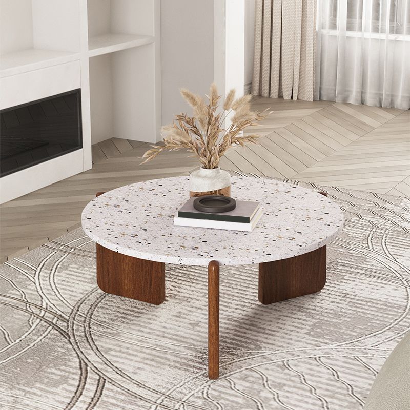 Stone Coffee Cocktail Table Modern 3 Legs Coffee or End Table Clearhalo 'Coffee & Accent Tables' 'Coffee Tables' 'coffee_tables' 'furn' 'furn_coffee_tables' 'Furniture' 'Living Room Furniture' 1200x1200_9d873389-f4c2-4310-9069-afd44de78f2a
