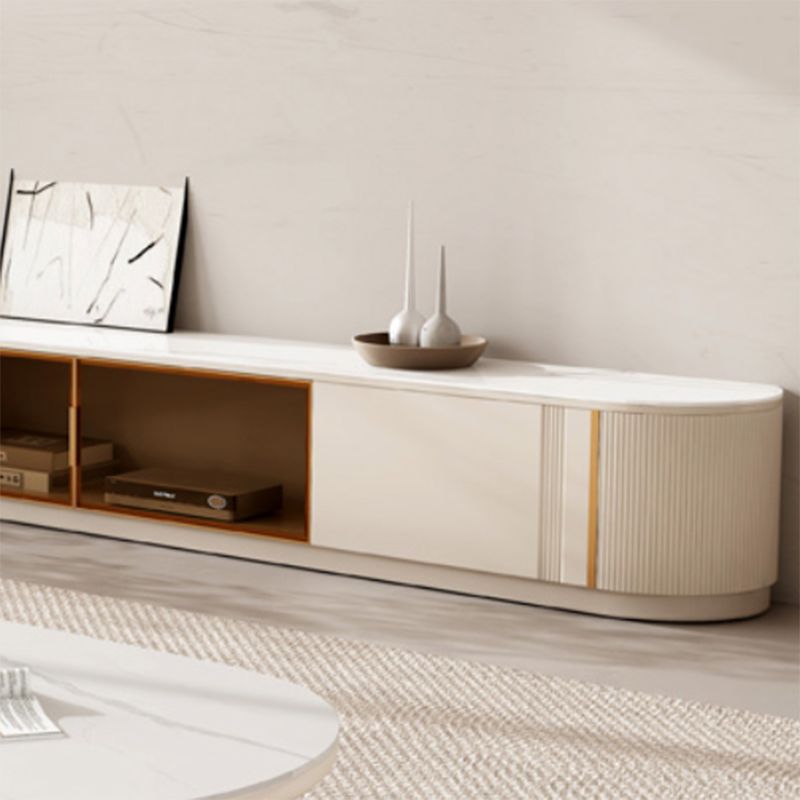 Stone Media Console TV Stand Modern Media Console for Living Room Clearhalo 'furn' 'furn_tv_stands_entertainment_centers' 'Furniture' 'Living Room Furniture' 'TV Stands & Entertainment Centers' 'TV Stands & Media Storage Furniture' 'tv_stands_entertainment_centers' 1200x1200_9d893572-e207-4253-832e-ca8fda0fa503