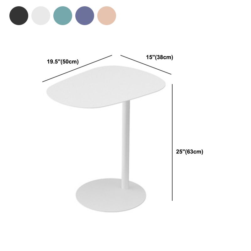 19.69 "A largo geometrico lato metallico tavolo moderno della metà del secolo tavolo da piedistallo