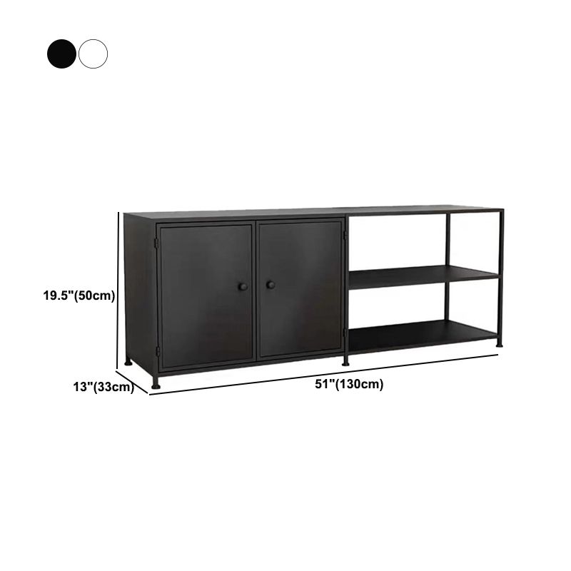 Industrial Style TV Stand Metal TV Console with Open Storage Clearhalo 'furn' 'furn_tv_stands_entertainment_centers' 'Furniture' 'Living Room Furniture' 'TV Stands & Entertainment Centers' 'TV Stands & Media Storage Furniture' 'tv_stands_entertainment_centers' 1200x1200_9d8b2517-78c6-40a0-a9cb-a423d2a312b9