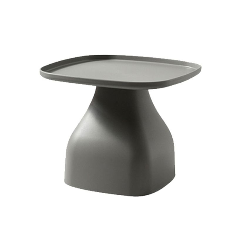 Plastic Tray Top End Table Square Pedestal Side Table - 14.96"/19.69" H