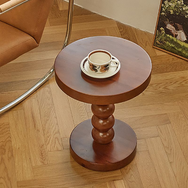 Round Solid Wood Side Table Scandinavian 20" Tall Pedestal End Table Clearhalo 'Coffee & Accent Tables' 'End & Side Tables' 'end_side_tables' 'furn' 'furn_end_side_tables' 'Furniture' 'Living Room Furniture' 1200x1200_9d8c0451-618d-4520-91a5-e45ebb5e2fc0