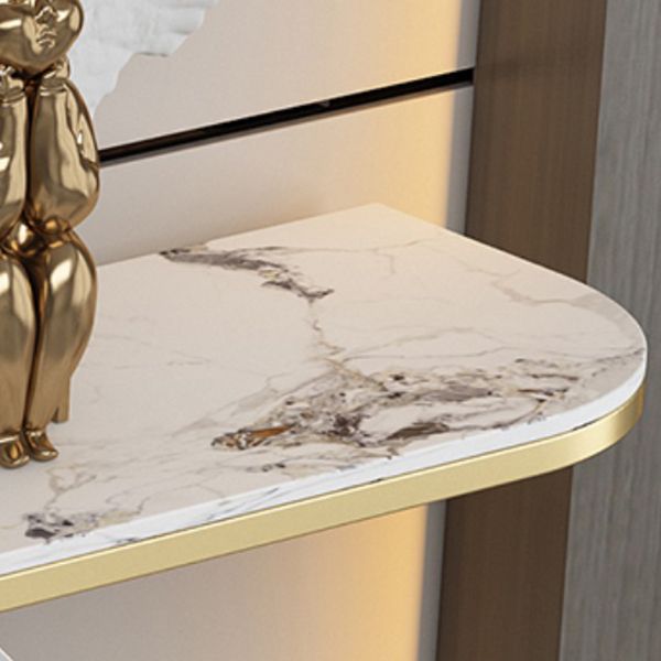 Glamkonsole Akzenttisch Antikes Finishsofa in Stein