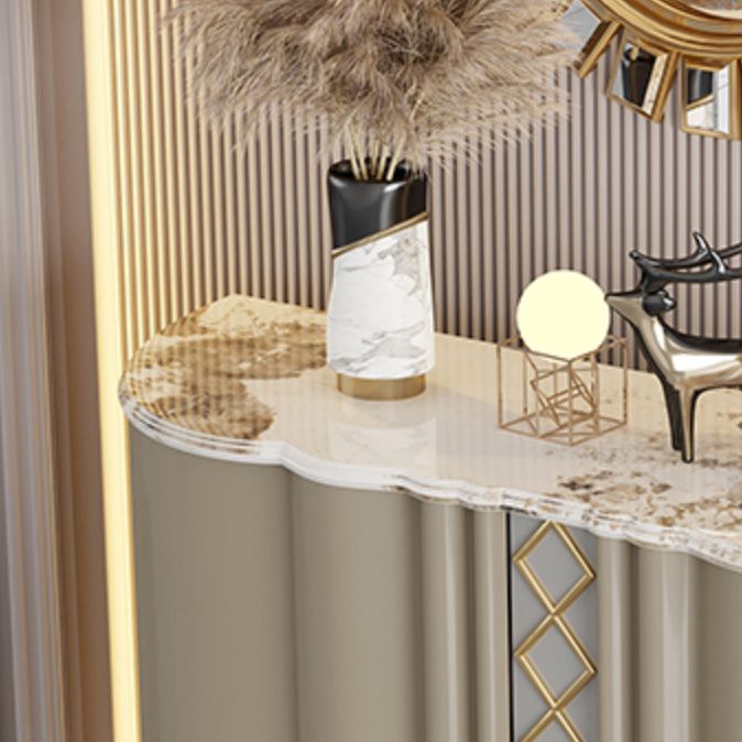 Contemporary Side Board Stone Sideboard Table with Doors for Kitchen Clearhalo 'buffet_sideboard' 'Buffets & Sideboards' 'furn' 'furn_buffet_sideboard' 'Furniture' 'Kitchen & Dining Furniture' 1200x1200_9d8d2c4a-4cc3-462b-b63e-94ad11325f8e