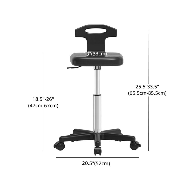 Adjustable Counter Bar Stool Backrest Plastic Bar Stool with Swivel in Black Clearhalo 'Bar Furniture' 'Bar Stools' 'bar_stools' 'furn' 'furn_bar_stools' 'furniture_bar_stools' 'Kitchen & Dining Furniture' 'kitchen&dining_furn' 'kitchen' 'kitchen_furn' Furniture' 1200x1200_9d8d3a68-81e1-4195-944d-b10932dec2c6