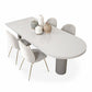 Free Form Minimalist Style Dining Table White Tone Fixed Table with 3 Legs Clearhalo ' dining_table' 'Dining Tables & Seating' 'Dining Tables' 'furn' 'furn_dining_table' 'Furniture' 'furniture_dining_table' 'Kitchen & Dining Furniture' 'kitchen&dining_furn' 'kitchen' 'kitchen_dining_table' 1200x1200_9d8eb5cb-3796-4d2b-8eb6-a35999a16adf