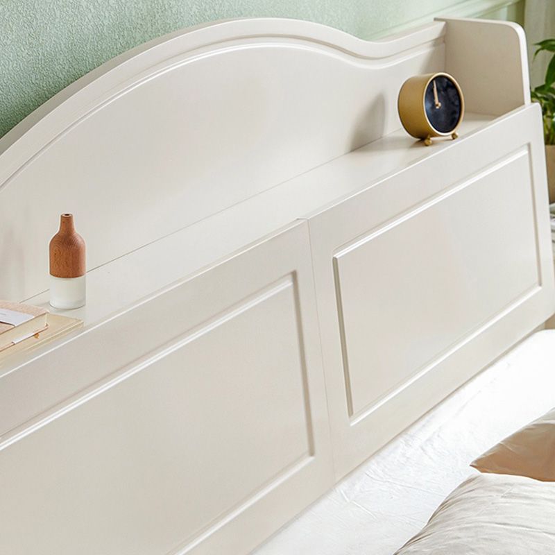 Modern Standard Bed Solid Color Bed Frame with Headboard and Footboard