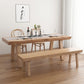 Juego de comedor moderno de 1/4/5/6 piezas, juego de mesa de comedor rectangular de madera de pino